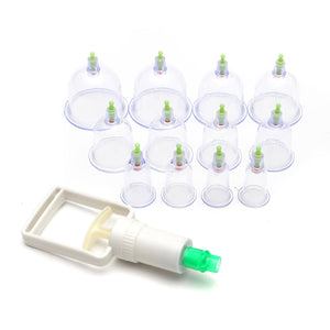 12 Cups Vacuum Megnetic Therapy Tools Massage Acupuncture Cupping Kits Set