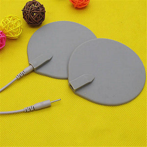 1Pair Silicone Gel Round Oval Shape TENS Unit Electrode Pad