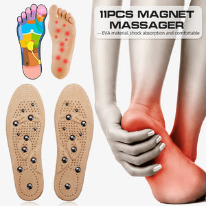 1 Pair Magnetic Therapy Women Men Suede Insole Anti Fatigue